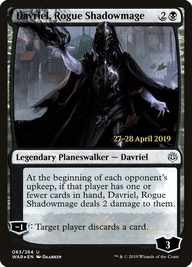 Davriel, Rogue Shadowmage [War of the Spark Prerelease Promos] | Galaxy Games LLC