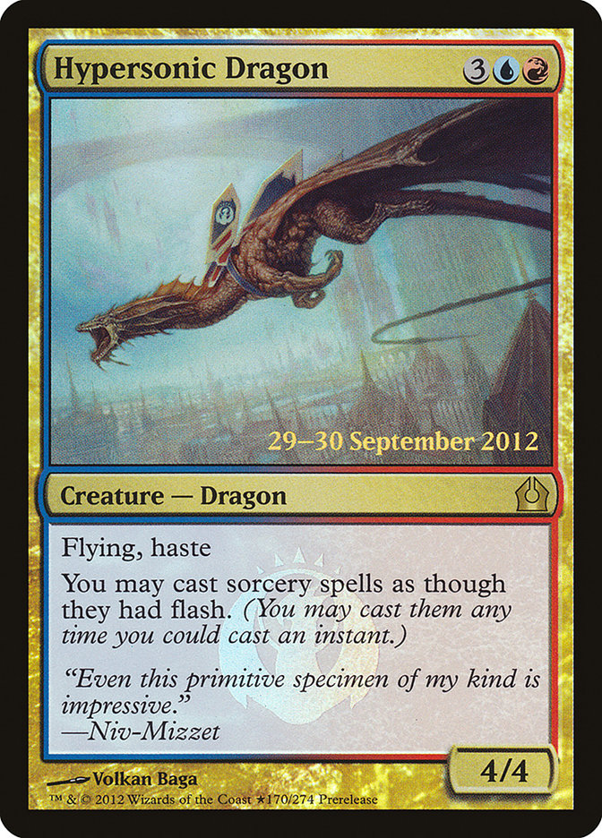 Hypersonic Dragon [Return to Ravnica Prerelease Promos] | Galaxy Games LLC