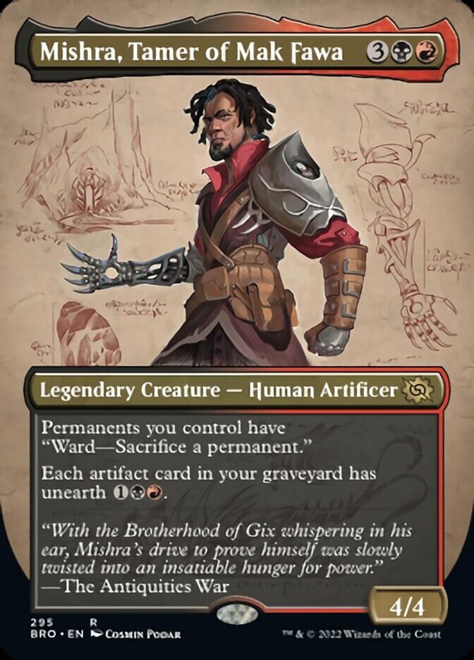 Mishra, Tamer of Mak Fawa (Borderless Alternate Art) [The Brothers' War] | Galaxy Games LLC