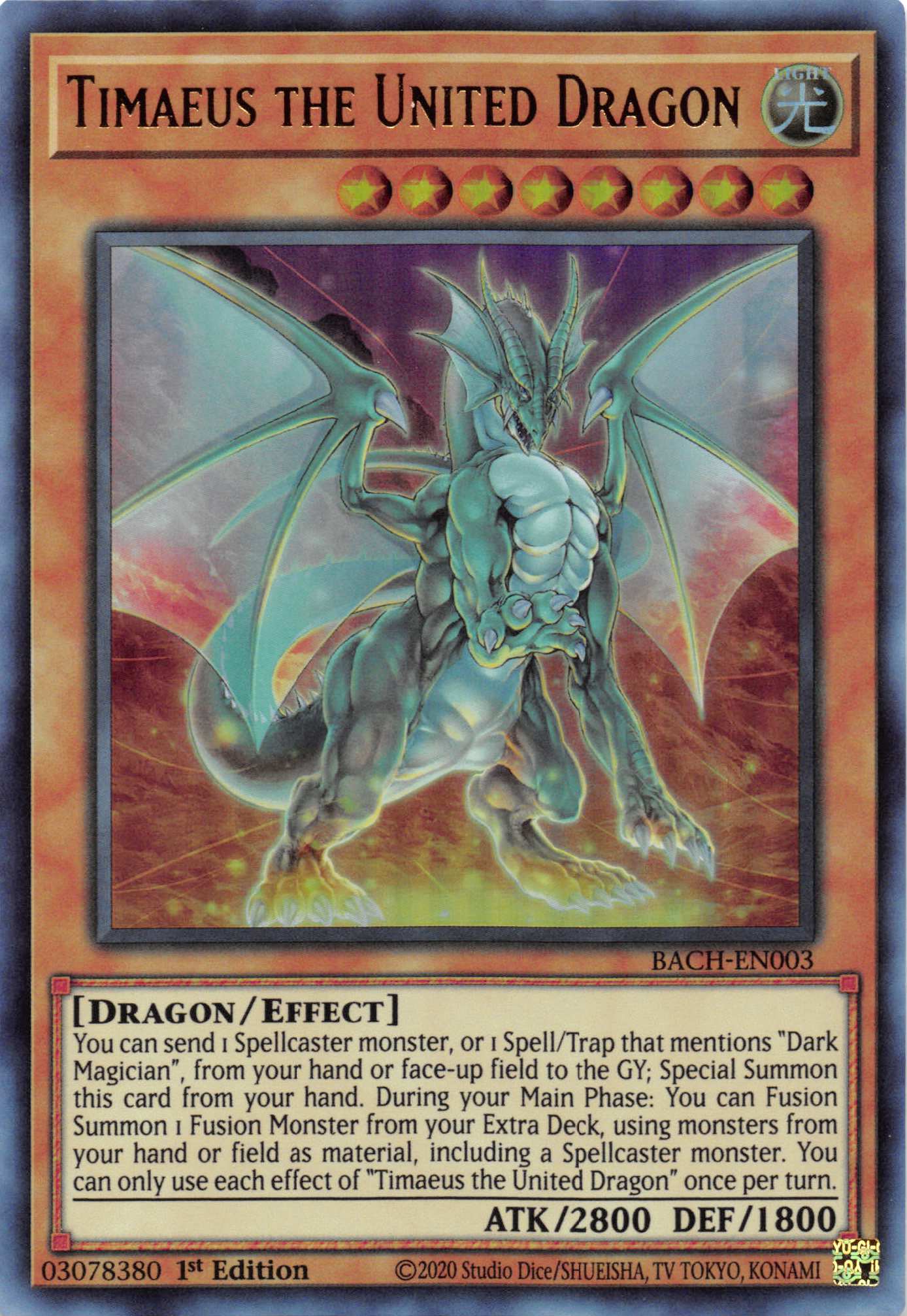 Timaeus the United Dragon [BACH-EN003] Ultra Rare | Galaxy Games LLC