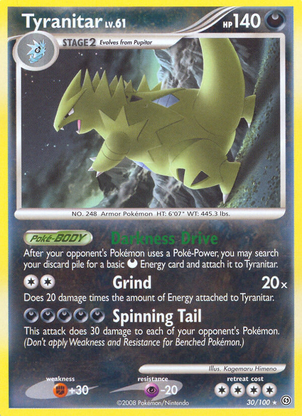 Tyranitar (30/100) (Theme Deck Exclusive) [Diamond & Pearl: Stormfront] | Galaxy Games LLC