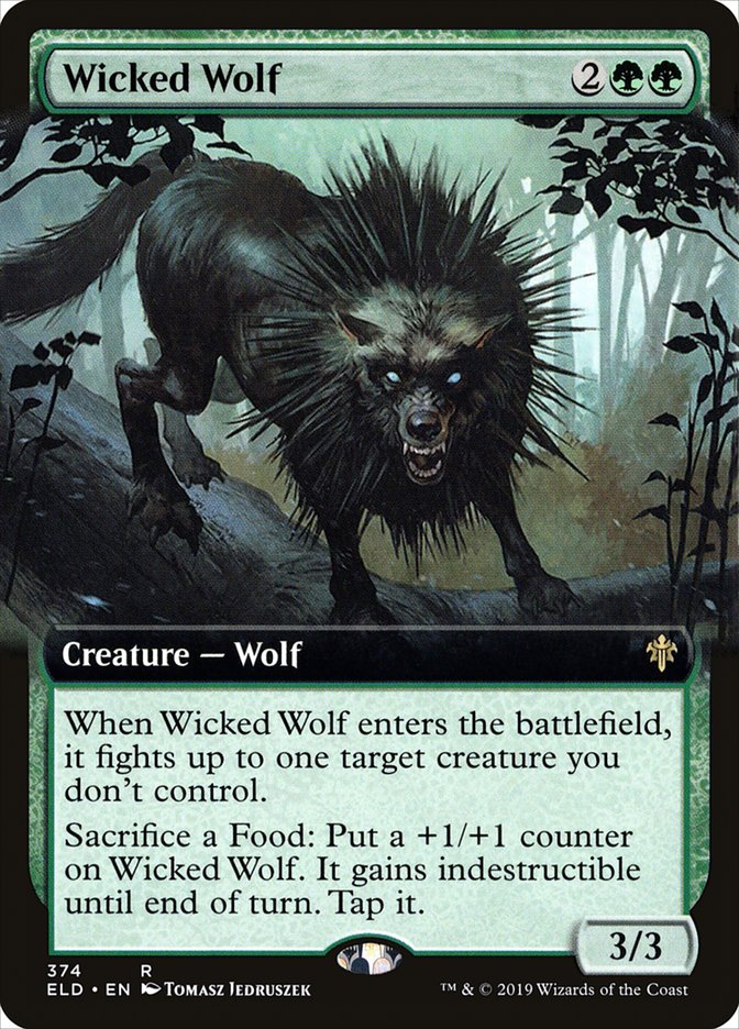 Wicked Wolf (Extended Art) [Throne of Eldraine] | Galaxy Games LLC