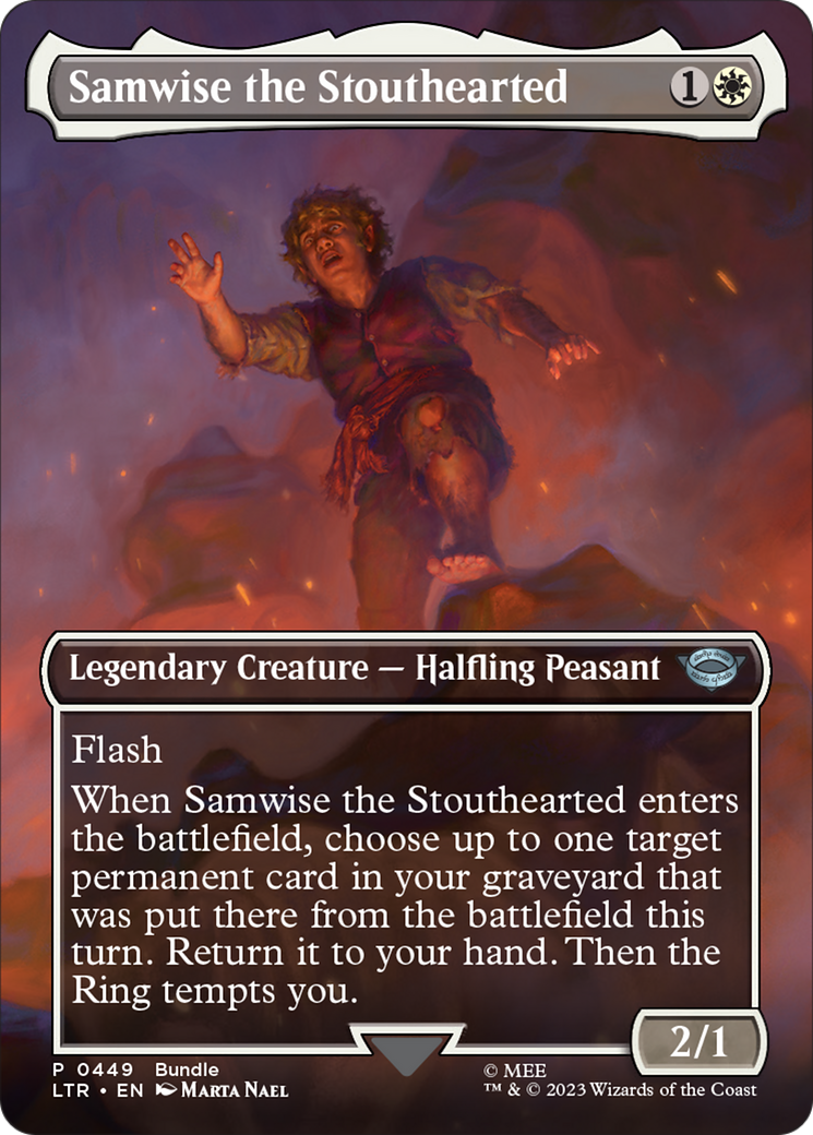 Samwise the Stouthearted (Borderless Alternate Art) [The Lord of the Rings: Tales of Middle-Earth] | Galaxy Games LLC