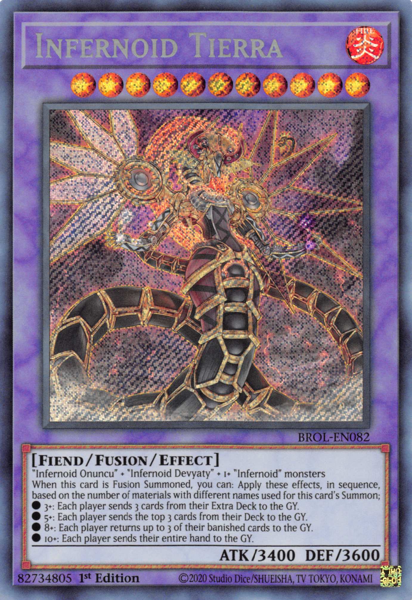 Infernoid Tierra [BROL-EN082] Secret Rare | Galaxy Games LLC