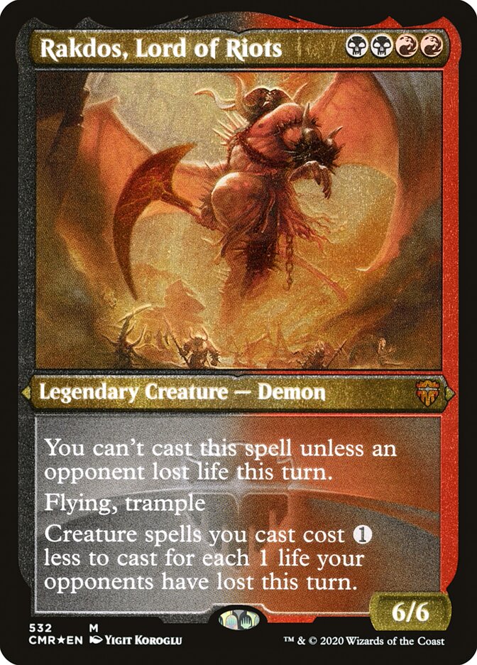 Rakdos, Lord of Riots (Etched) [Commander Legends] | Galaxy Games LLC