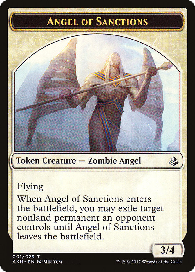 Angel of Sanctions Token [Amonkhet Tokens] | Galaxy Games LLC