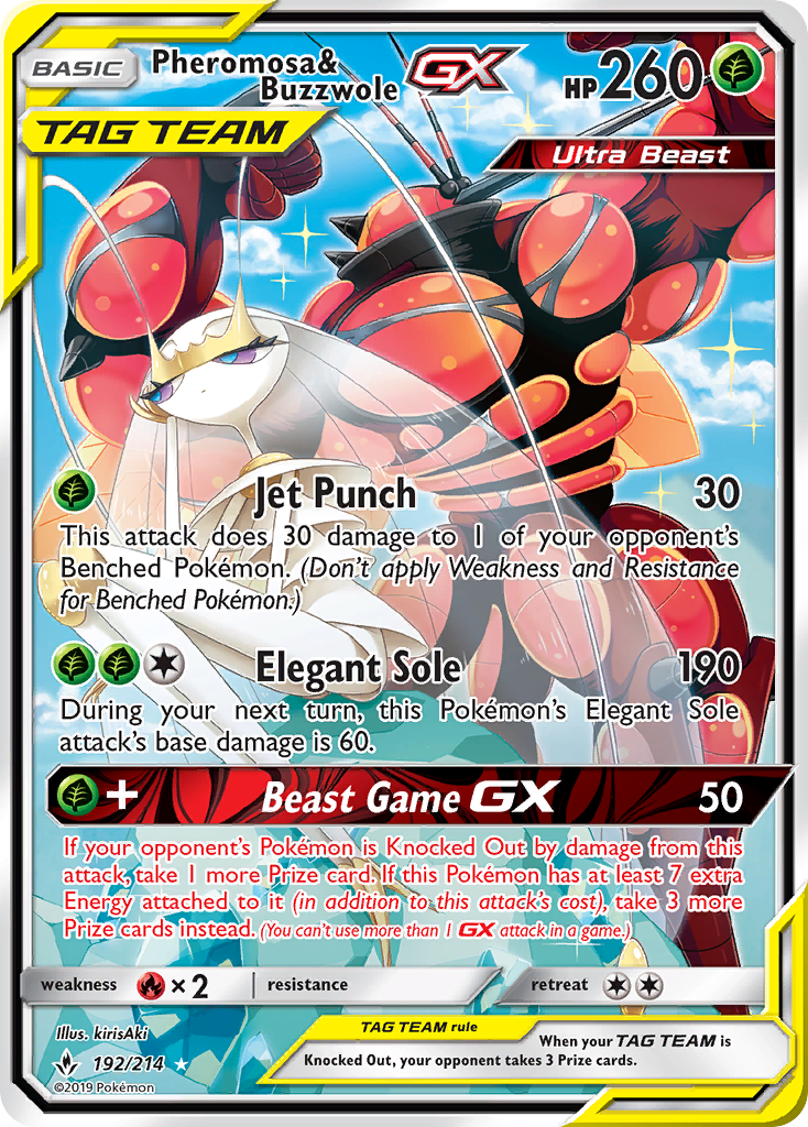 Pheromosa & Buzzwole GX (192/214) [Sun & Moon: Unbroken Bonds] | Galaxy Games LLC