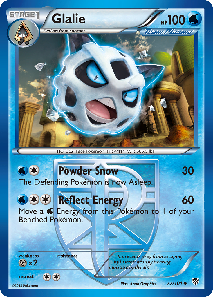 Glalie (22/101) [Black & White: Plasma Blast] | Galaxy Games LLC