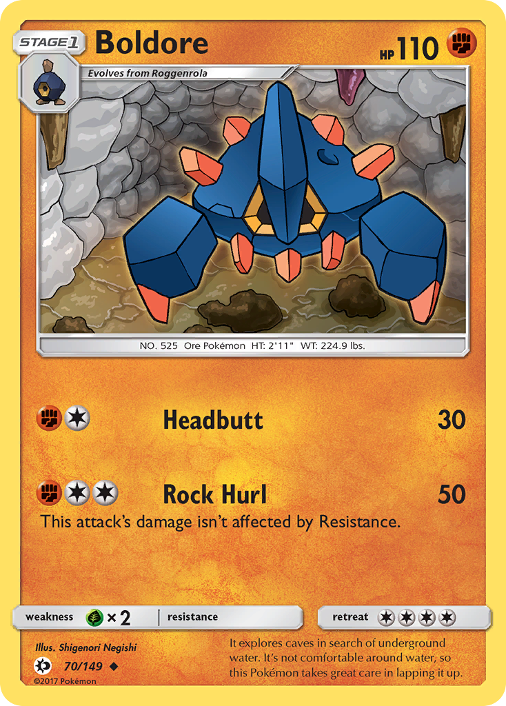 Boldore (70/149) [Sun & Moon: Base Set] | Galaxy Games LLC