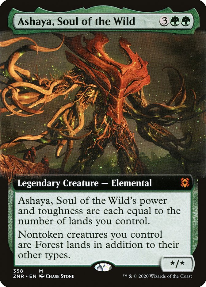 Ashaya, Soul of the Wild (Extended Art) [Zendikar Rising] | Galaxy Games LLC