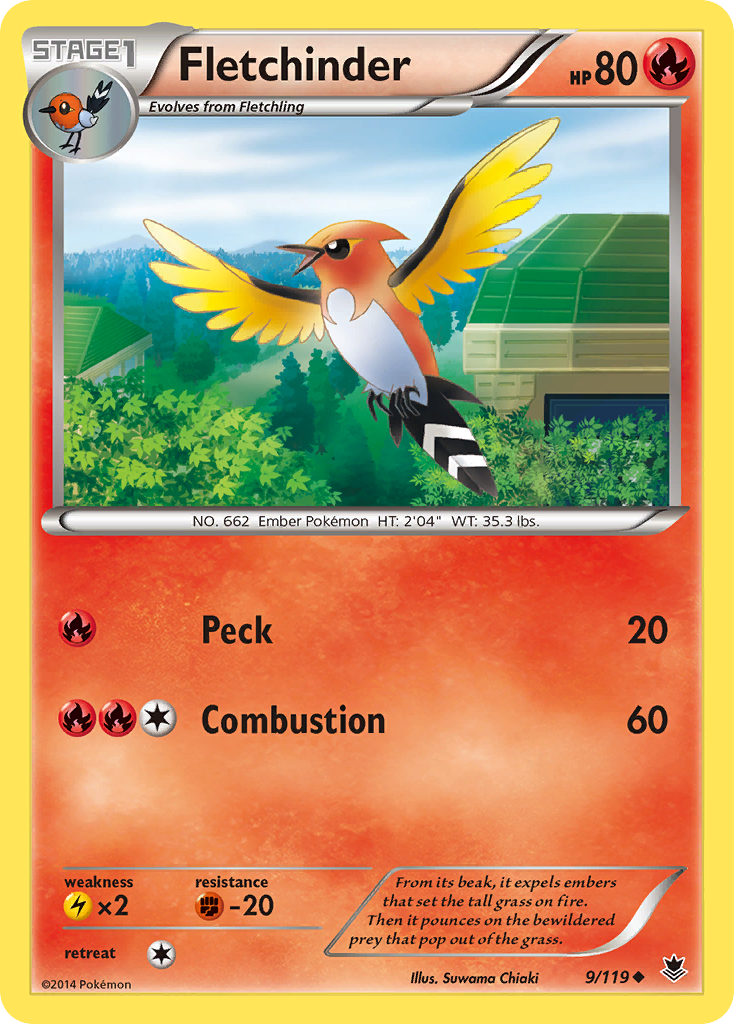 Fletchinder (9/119) [XY: Phantom Forces] | Galaxy Games LLC