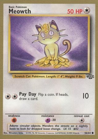 Meowth (56/64) (Gold Bordered Promo) [Jungle Unlimited] | Galaxy Games LLC