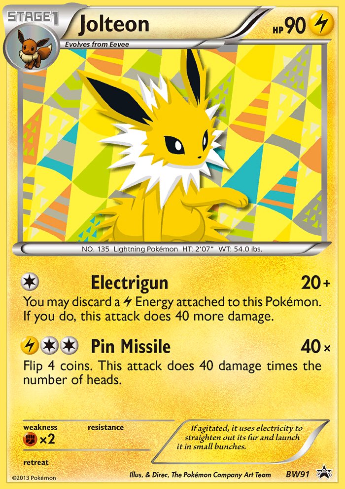 Jolteon (BW91) [Black & White: Black Star Promos] | Galaxy Games LLC