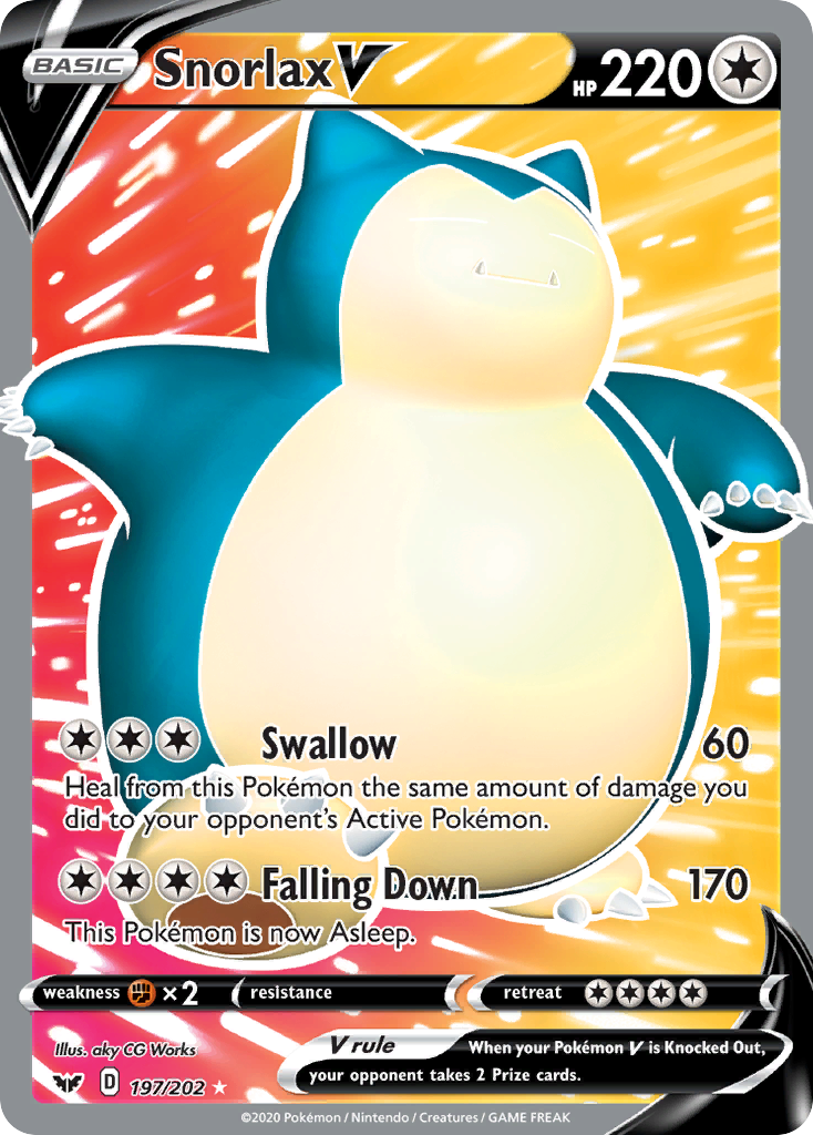 Snorlax V (197/202) [Sword & Shield: Base Set] | Galaxy Games LLC