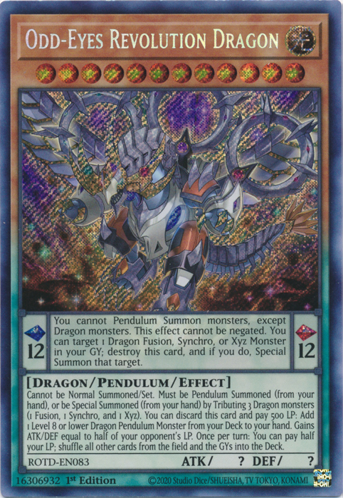 Odd-Eyes Revolution Dragon [ROTD-EN083] Secret Rare | Galaxy Games LLC