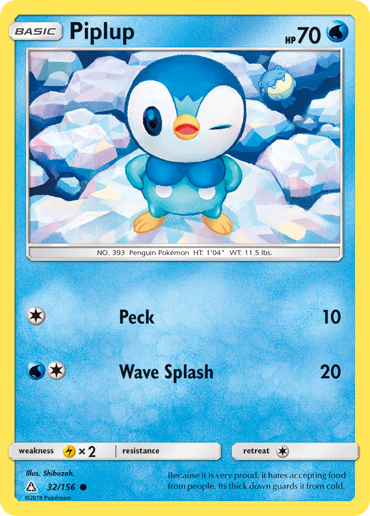 Piplup (32/156) [Sun & Moon: Ultra Prism] | Galaxy Games LLC