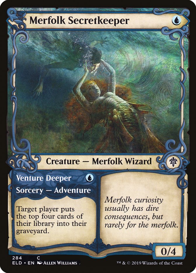 Merfolk Secretkeeper // Venture Deeper (Showcase) [Throne of Eldraine] | Galaxy Games LLC