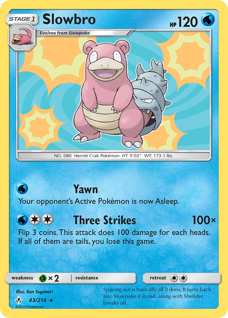 Slowbro (43/214) [Sun & Moon: Unbroken Bonds] | Galaxy Games LLC