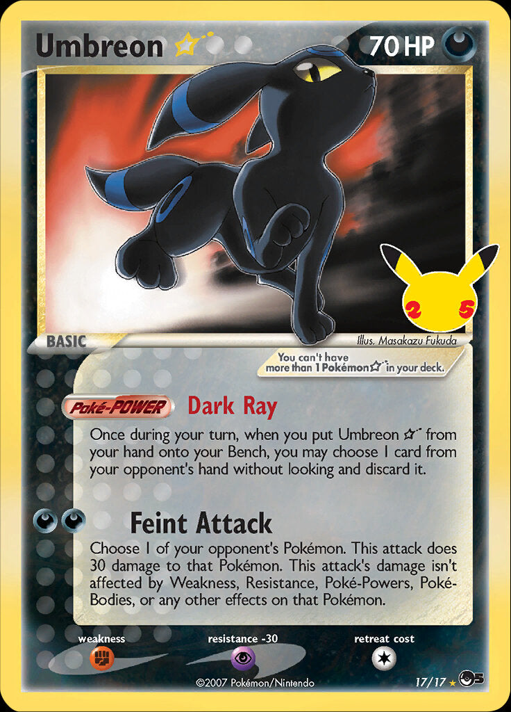 Umbreon (17/17) (Star) [Celebrations: 25th Anniversary - Classic Collection] | Galaxy Games LLC