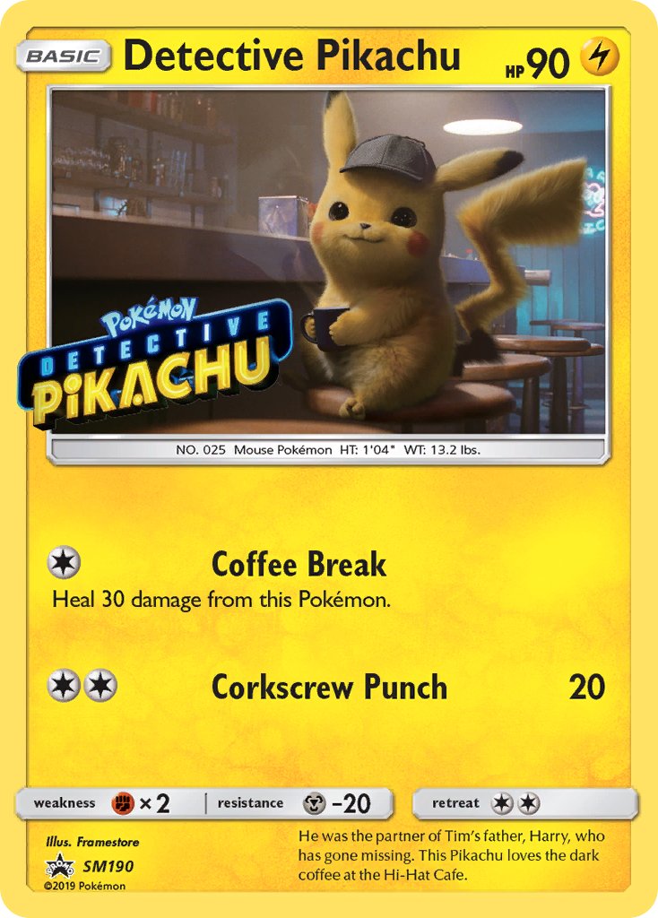 Detective Pikachu (SM190) (Stamped) [Sun & Moon: Black Star Promos] | Galaxy Games LLC