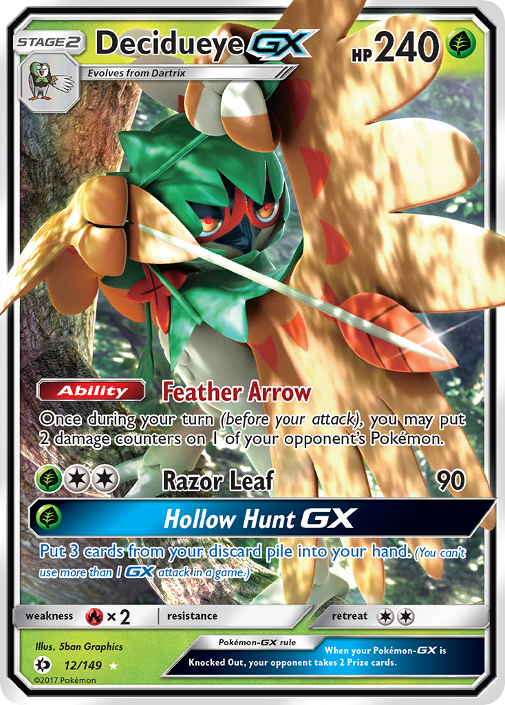 Decidueye GX (12/149) [Sun & Moon: Base Set] | Galaxy Games LLC