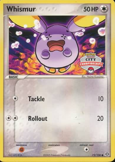 Whismur (73/106) (City Championship) [EX: Emerald] | Galaxy Games LLC