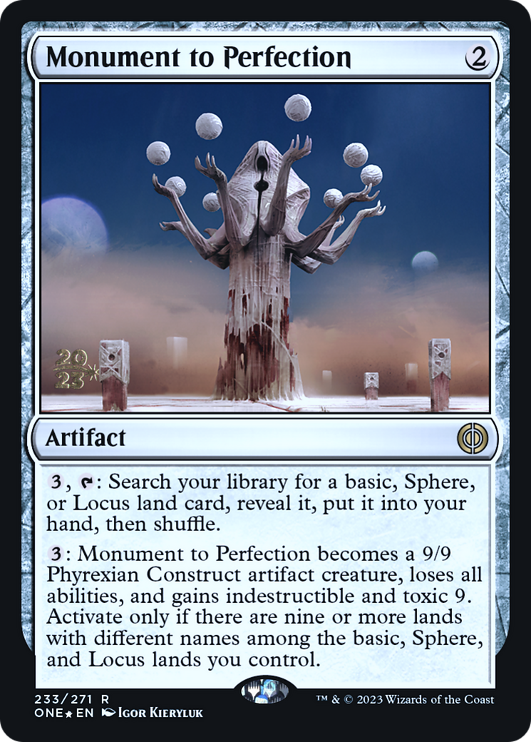 Monument to Perfection [Phyrexia: All Will Be One Prerelease Promos] | Galaxy Games LLC