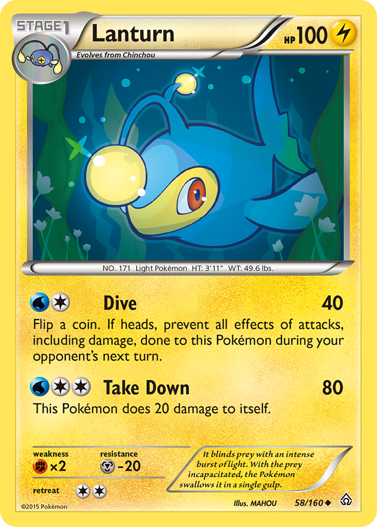 Lanturn (58/160) [XY: Primal Clash] | Galaxy Games LLC