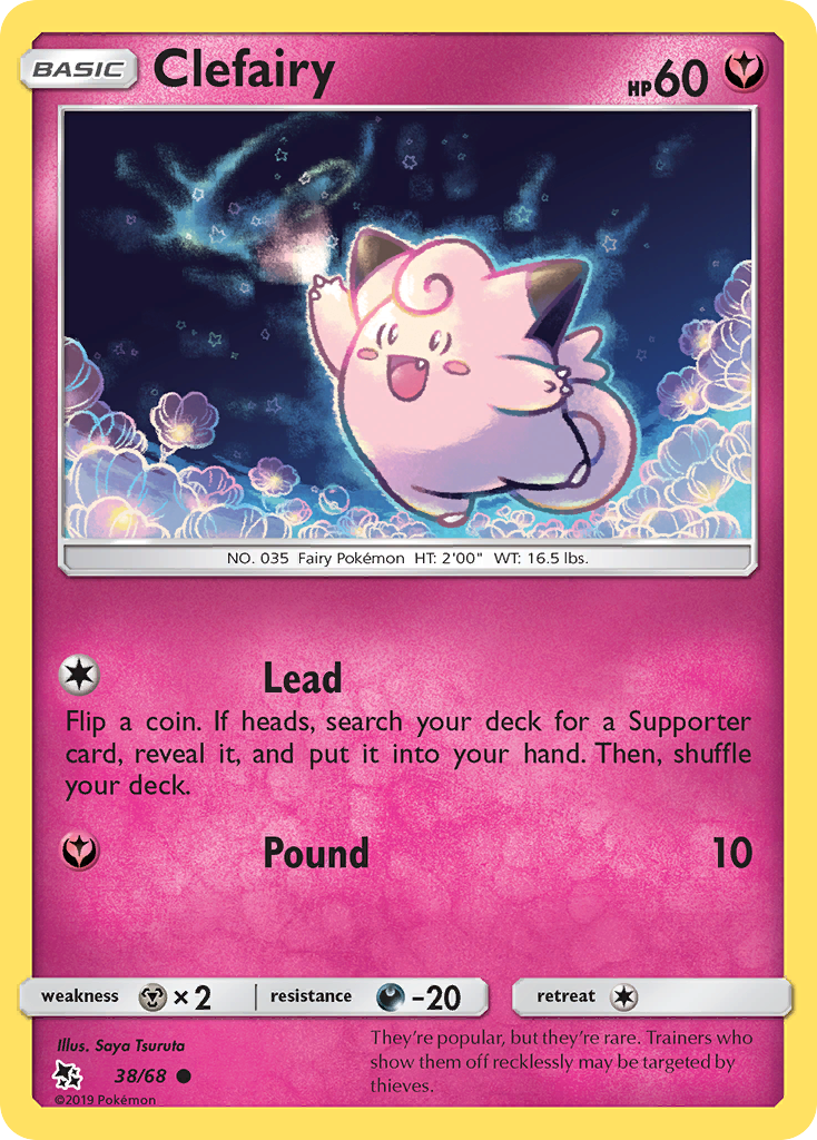 Clefairy (38/68) [Sun & Moon: Hidden Fates] | Galaxy Games LLC