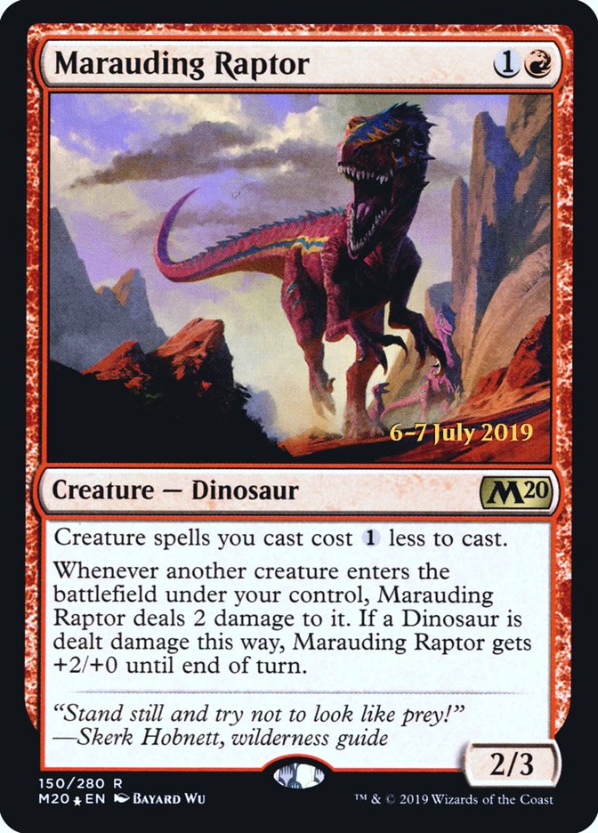 Marauding Raptor [Core Set 2020 Prerelease Promos] | Galaxy Games LLC