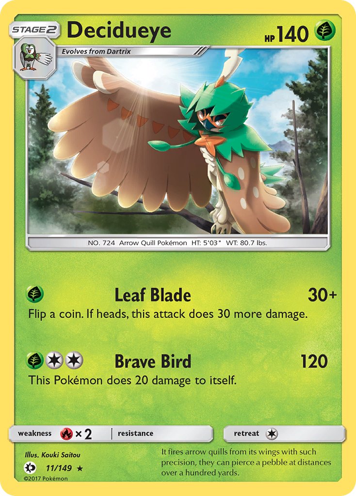 Decidueye (11/149) (Theme Deck Exclusive) [Sun & Moon: Base Set] | Galaxy Games LLC