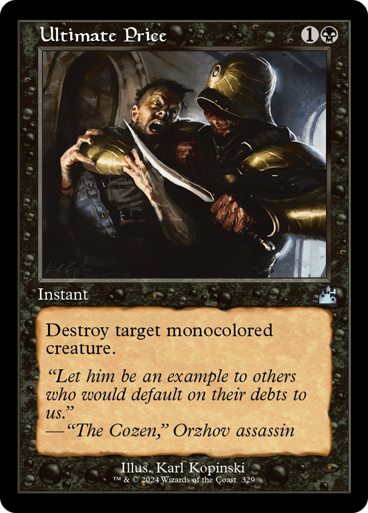 Ultimate Price (Retro Frame) [Ravnica Remastered] | Galaxy Games LLC