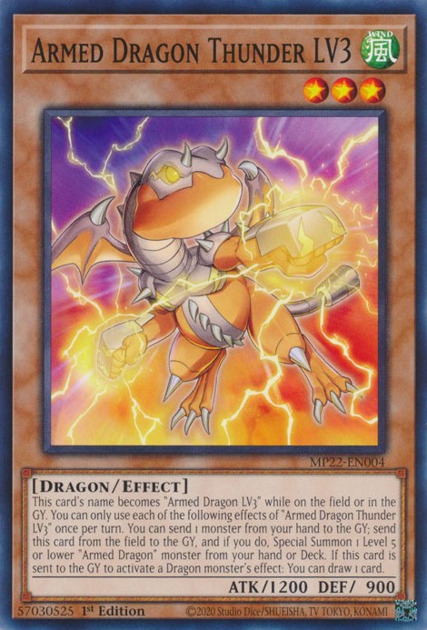 Armed Dragon Thunder LV3 [MP22-EN004] Common | Galaxy Games LLC