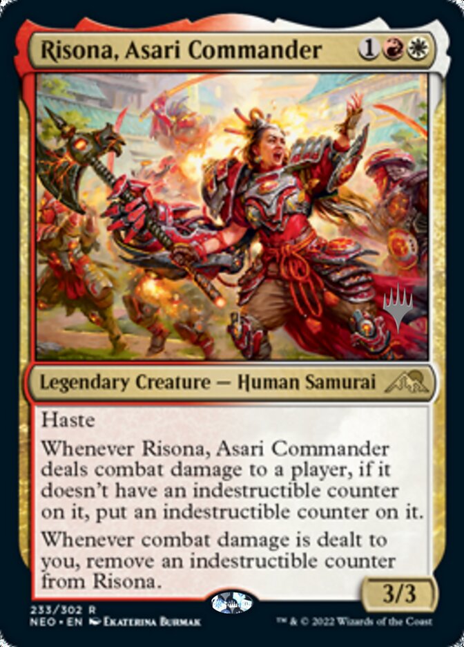 Risona, Asari Commander (Promo Pack) [Kamigawa: Neon Dynasty Promos] | Galaxy Games LLC