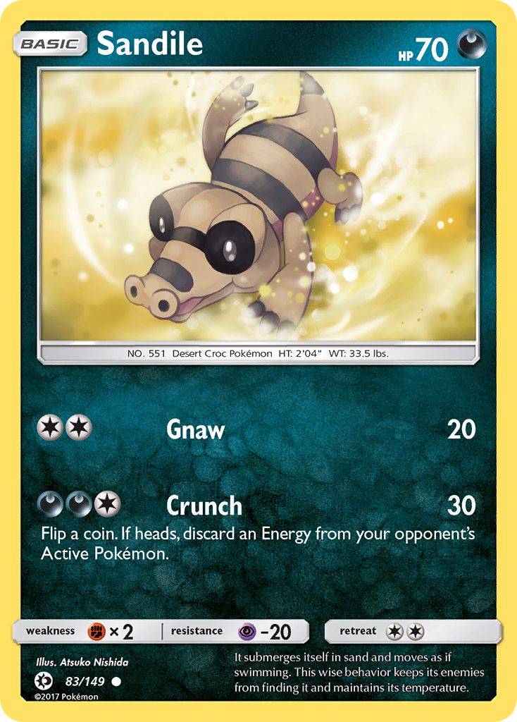 Sandile (83/149) [Sun & Moon: Base Set] | Galaxy Games LLC