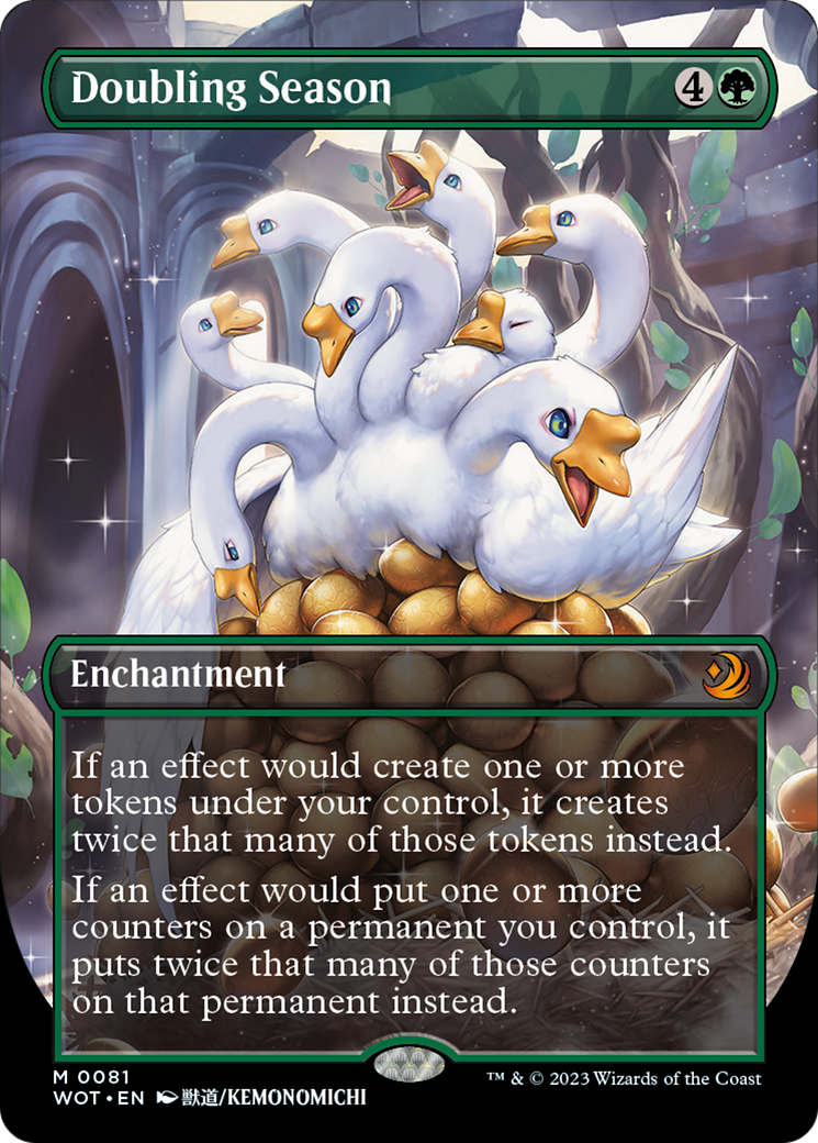 Doubling Season (Anime Borderless) [Wilds of Eldraine: Enchanting Tales] | Galaxy Games LLC