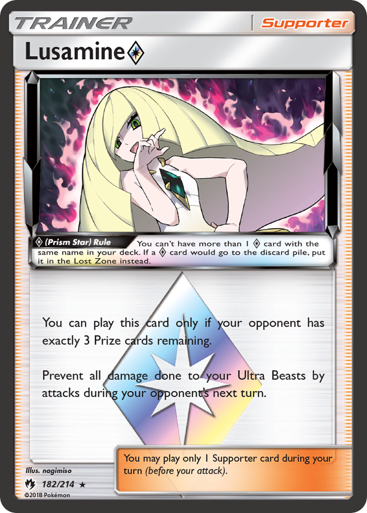 Lusamine (182/214) (Prism Star) [Sun & Moon: Lost Thunder] | Galaxy Games LLC