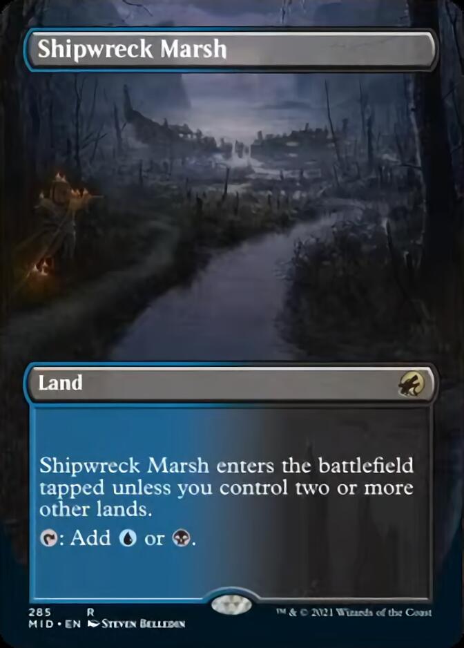 Shipwreck Marsh (Borderless Alternate Art) [Innistrad: Midnight Hunt] | Galaxy Games LLC