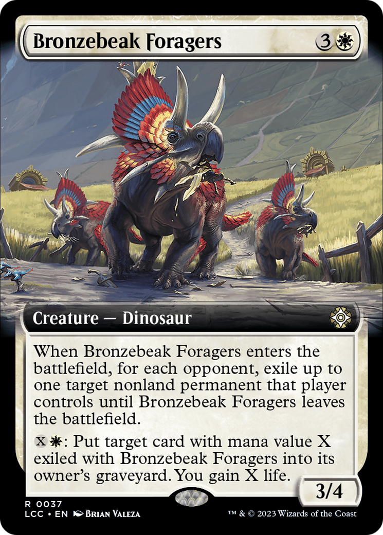 Bronzebeak Foragers (Extended Art) [The Lost Caverns of Ixalan Commander] | Galaxy Games LLC