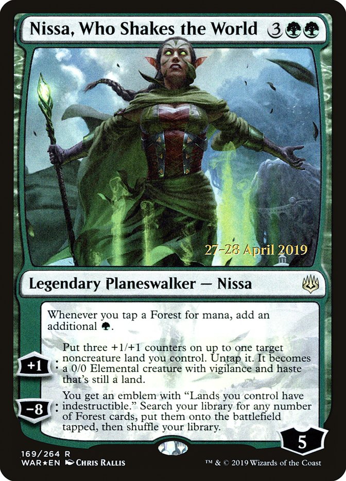 Nissa, Who Shakes the World [War of the Spark Prerelease Promos] | Galaxy Games LLC