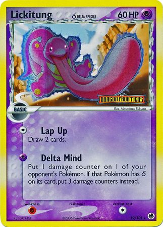 Lickitung (19/101) (Delta Species) (Stamped) [EX: Dragon Frontiers] | Galaxy Games LLC