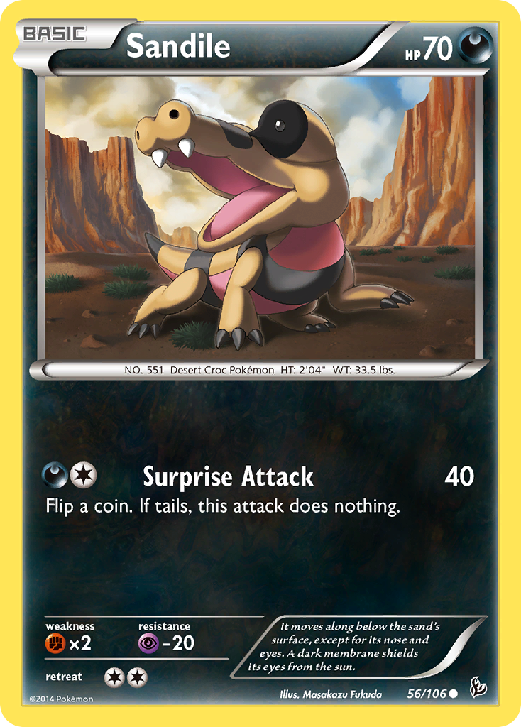 Sandile (56/106) [XY: Flashfire] | Galaxy Games LLC