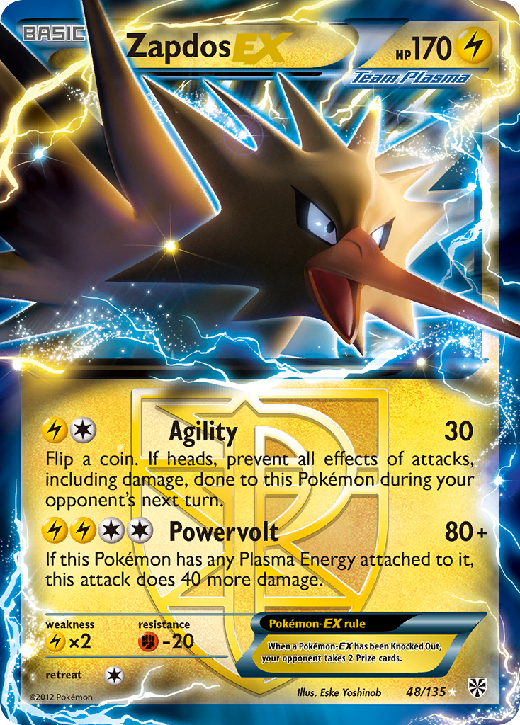 Zapdos EX (48/135) [Black & White: Plasma Storm] | Galaxy Games LLC