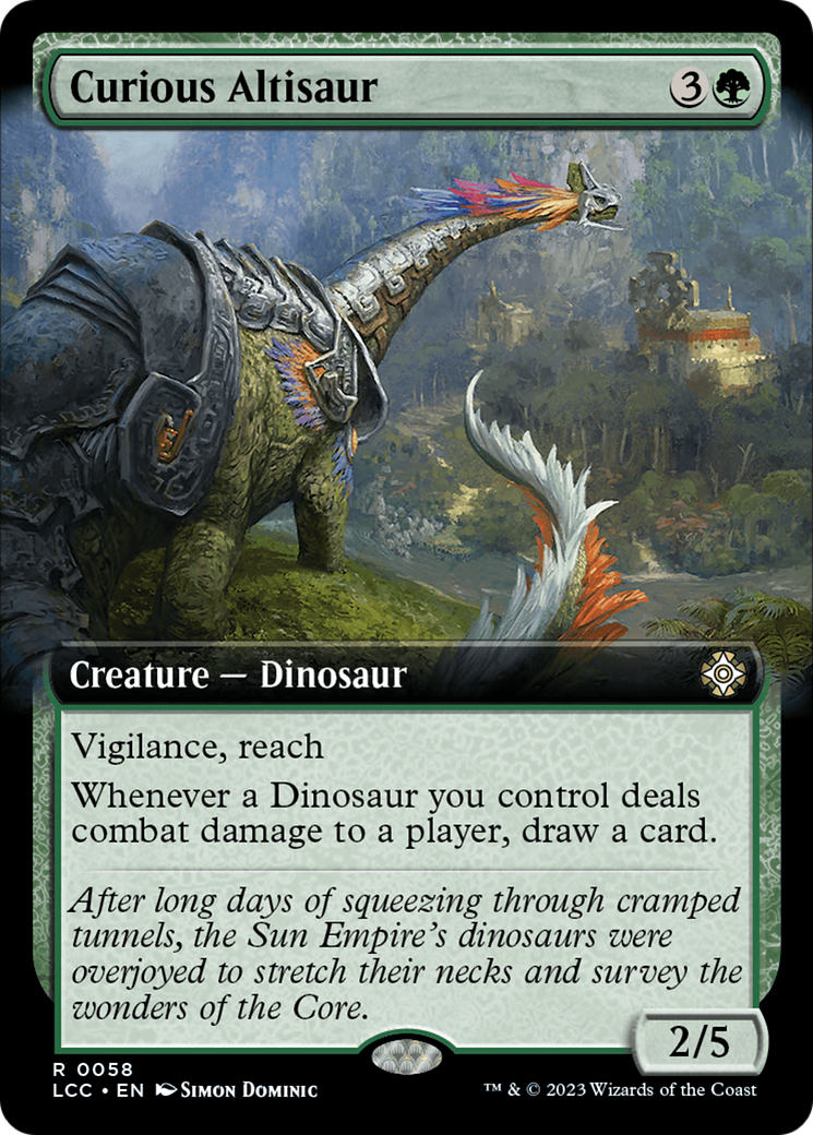 Curious Altisaur (Extended Art) [The Lost Caverns of Ixalan Commander] | Galaxy Games LLC