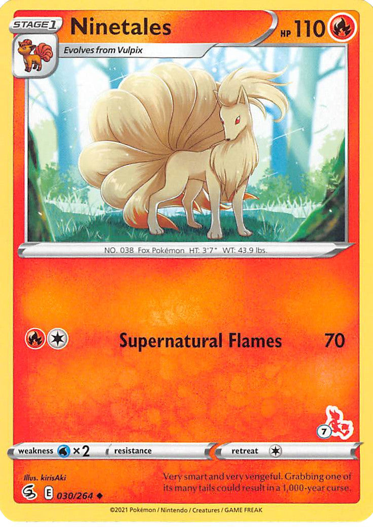 Ninetales (30/264) (Cinderace Stamp #7) [Battle Academy 2022] | Galaxy Games LLC