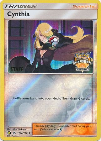 Cynthia (119a/156) (Regional Championship Promo Staff) [Sun & Moon: Ultra Prism] | Galaxy Games LLC