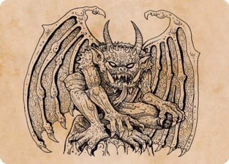 Cloister Gargoyle (Showcase) Art Card [Dungeons & Dragons: Adventures in the Forgotten Realms Art Series] | Galaxy Games LLC