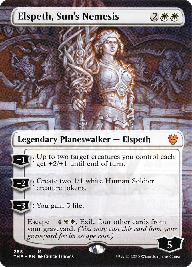 Elspeth, Sun's Nemesis (Borderless) [Theros Beyond Death] | Galaxy Games LLC