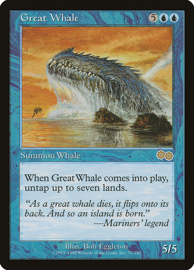 Great Whale [Urza's Saga] | Galaxy Games LLC