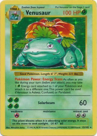 Venusaur (15/102) [Base Set Shadowless Unlimited] | Galaxy Games LLC